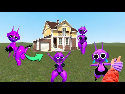 FORBIDEN MISS SPRUNKI DURPLE VS HOTEL HOUSES! in Garry’s Mod