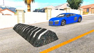 Never run over a Speed Bumps - BeamNG Drive