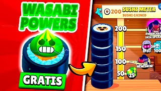 50 NOVAS RECOMPENSAS!! SKINS LIBERADAS E MUITOS NOVOS PODERES WASABIS LIBERADOS no BRAWL STARS!!