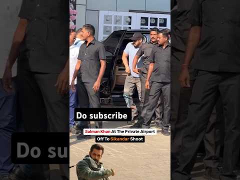 Salman Khan pahonce Hyderabad spotted at the private airport.gearing up for  the Sikandar shootings