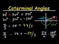 Exploring Coterminal Angles and Radian Conversions