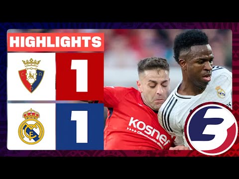 FULL MATCH HIGHLIGHTS | OSASUNA 1-1 REAL MADRID | JUDE BELLINGHAM RED CARD | LA LIGA 2025