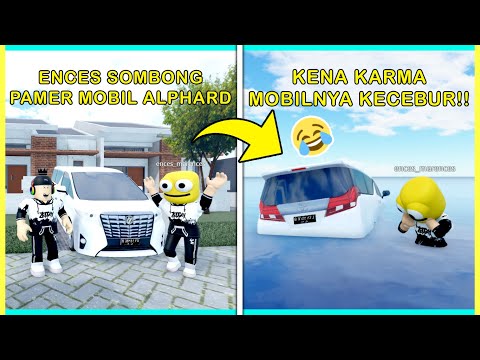 ENCES SOMBONG PAMER MOBIL, AKHIRNYA KENA KARMA MOBILNYA KECEBUR!! (Roblox Car Driving Indonesia)
