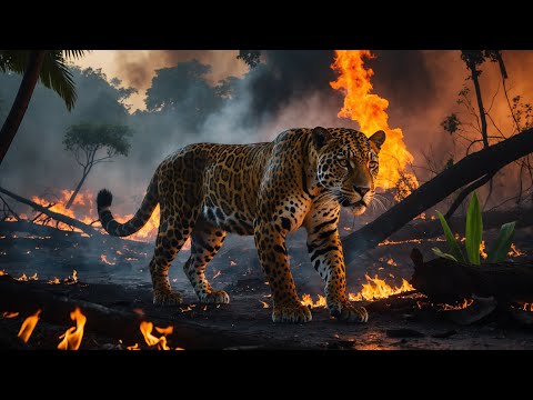 Brave Rescuers Save Jaguar from Fiery Jungle Trap! 🔥