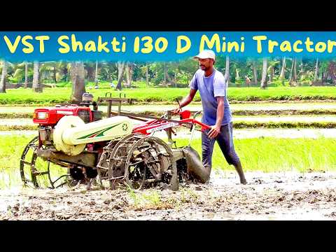 HAND GEAR MINI TRACTOR on Wheels | Power house VST Shakti 130 di | Tractor Videos | Swami Trctors