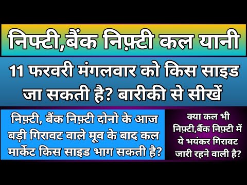 क्या कल भी निफ़्टी,बैंकनिफ्टी में भयंकर गिरावट जारी रहेगी?Nifty & BankNifty Prediction for Tuesday