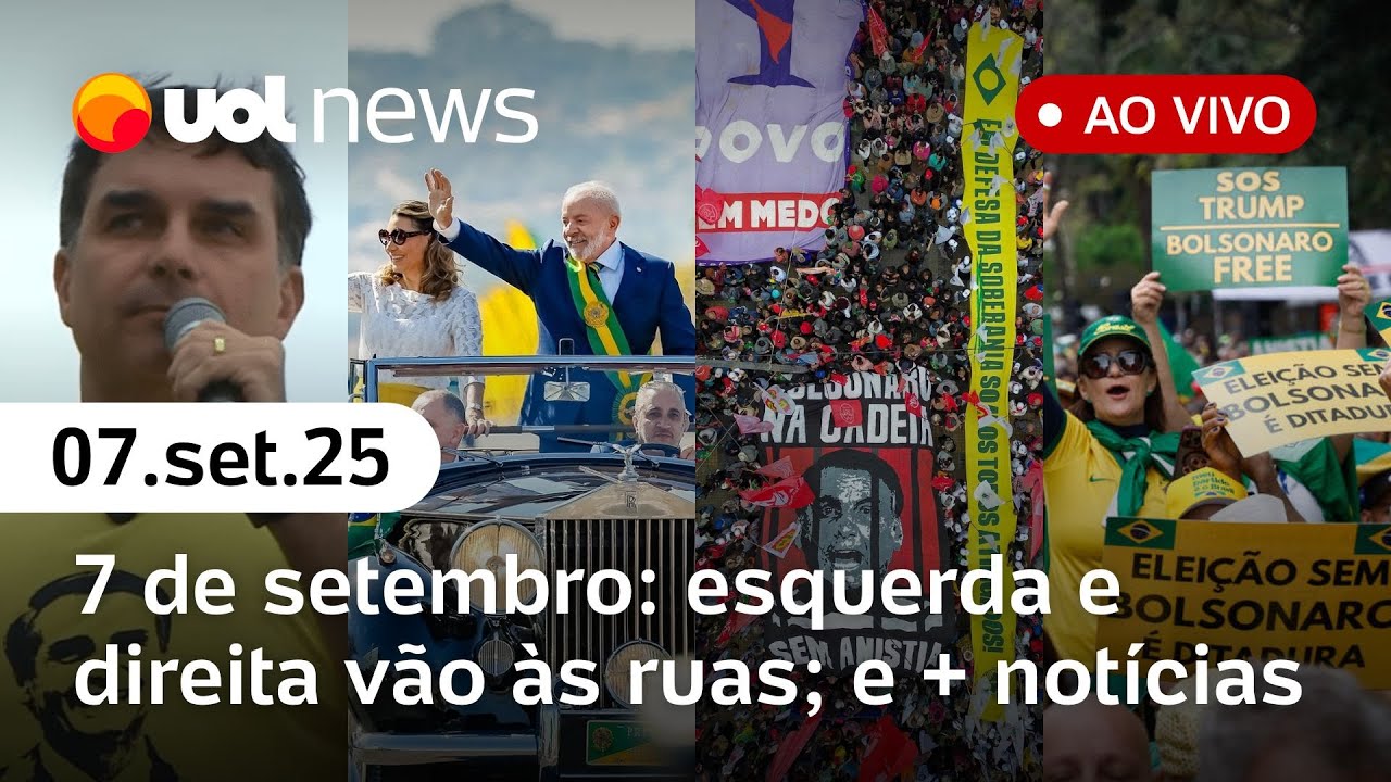 7 de Setembro: Lula usa boné ‘Brasil soberano’; Michelle cita Bolsonaro ‘humilhado’, anistia e +