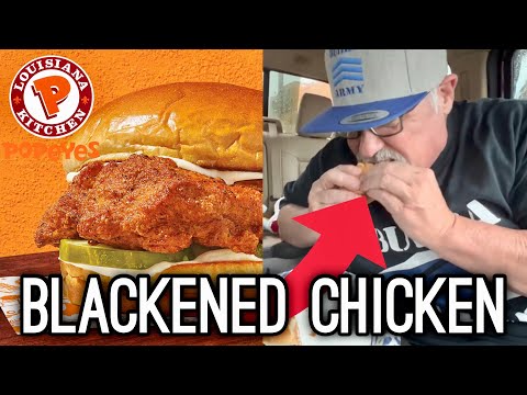 Popeye's NEW Blackened Chicken Sandwich Surprises! - Bubba's Drive Thru Food Review