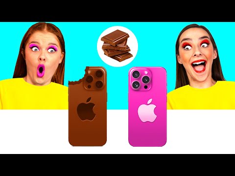 Real Food vs Chocolate Food Challenge | Kitchen Battle with Food by DaRaDa Challenge