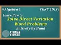 Direct Variation Problems and Concepts