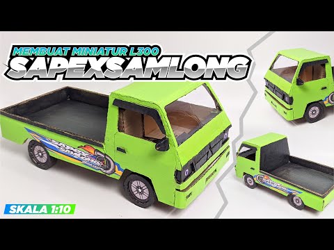 MEMBUAT MINIATUR PICK UP L300 EURO 4 SPEK CUMI DARAT || HANDMADE