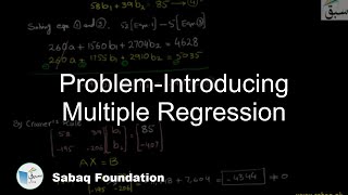 Problem-Introducing Multiple Regression