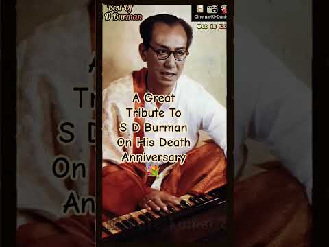 S D Burman. A Great Tribute On His Death Anniversary 💐💐 #sdburman #ytshorts #bollywood