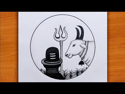 How to draw Shiv ling with nandi | Mahadev drawing | MahaShivratri drawing | pencil Sketch