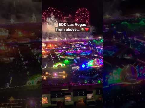 EDC Las Vegas from above… 🪐❤️ #edc