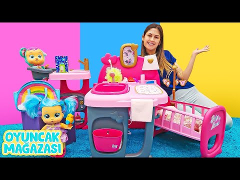 Ayşe'nin Oyuncak Mağazası - Cry Baby için yeni doğan beşik seti alıyoruz! Bebek bakma