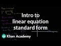 Exploring Standard Form for Linear Equations