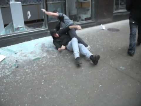 Looter Gets Owned During G20 Toronto Riots