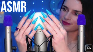 ASMR INSANE 3 MICS 🔥 Mic Scratching - Brain Scratching ⚠️ INSTANT SLEEP ⚠️ Long Nails 😴 No Talking
