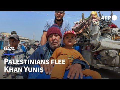 Palestinians flee Khan Yunis following Israeli evacuation order | AFP