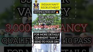 INDIAN NAVY VACANCY OUT🔥