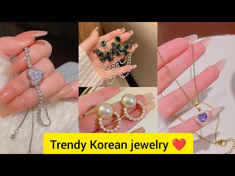 Most Beautiful Korean❣️Trendy Earrings Bracelet & pendant jewelry Collection😍@OfficialFashionBeauty