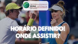 QUANDO ESTREIAM JOÃO FONSECA E BIA HADDAD EM ROMA - E ONDE ASSISTIR