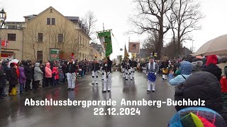 Annaberg-Buchholz, große Abschlussbergparade vom 22.12.2024
