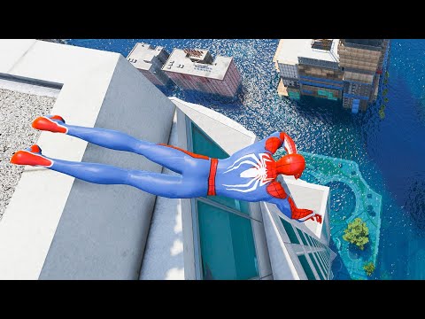 GTA 5 Epic Ragdolls/Spiderman Compilation Flooded los santos vol.4 (Funny Moments Water Ragdolls)