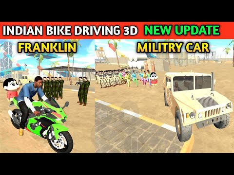 Franklin Character Code | Military Base Car | New Update | Funny Gameplay Indian Bikes Driving 3d 🤣🤣