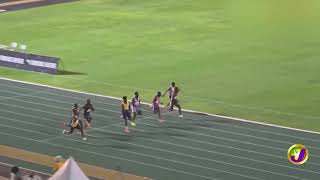 YouTube video thumbnail: Tia Clayton And Gary Card Win 100 Meters At JAAA All Comers Meet