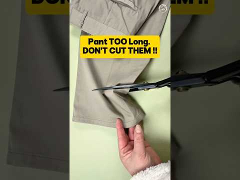 How to Shorten Pants by Hand —No Tailor, No Machine! Fix Long Pants in Minutes #shorts #sewing #tips