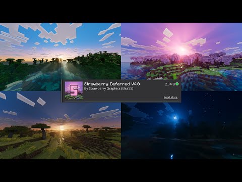 Strawberry Deferred V4.0 With Better Godrays & Coloring! || Support mcpe 1.21.100+