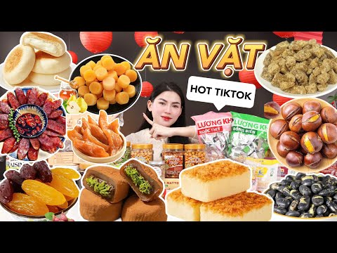Review: 32 ĐỒ ĂN VẶT HOT TIKTOK: Viên gừng gió, Kẹo Lê An Phế, Mochi Socola Dubai, Natto Sữa GULU...