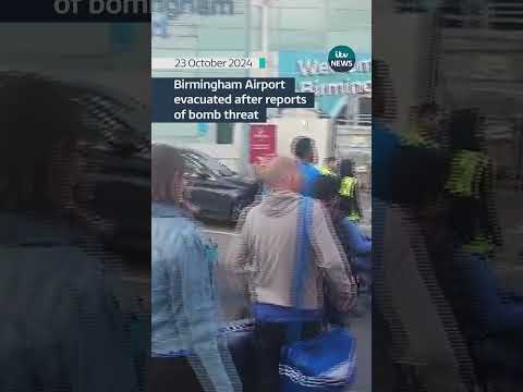 Birmingham Airport evacuated amid 'police incident' after reports of bomb threat #itvnews #shorts