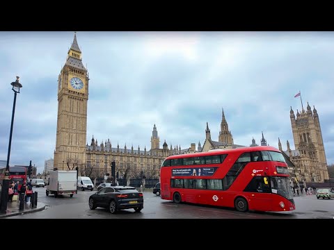 London Winter Walk 2025 | Central London Walk , Big Ben to Leicester Square | London Walk [4K]