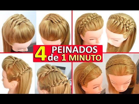 4 DIADEMAS : PEINADOS CASUALES con TRENZAS para CABELLO LARGO FACILES y RAPIDOS