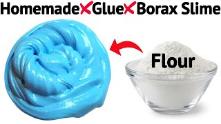 How to make Flour and Shampoo Slime at home Without Glue Borax and Activator/Making Flour Slime/ASMR