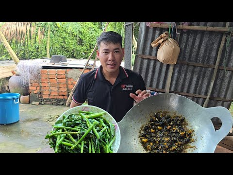 Giăng lưới bắt óc bươu vàng về làm bửa cơm nhà quê