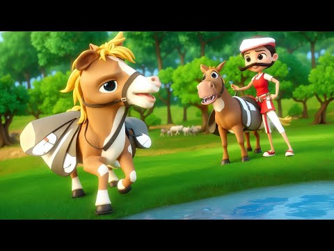 घोड़े और गधे की कहानी - Horse and Donkey Story | Hindi Kahaniya Comedy Hindi Moral Stories JOJO TV