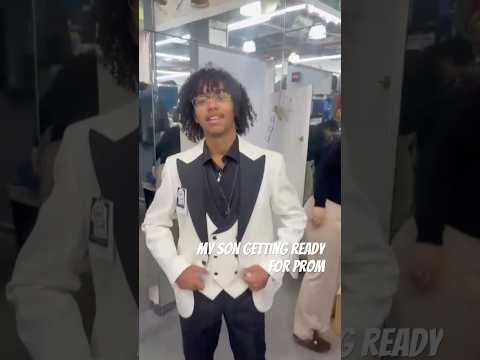 My son getting ready for prom. What you guys think? #promo #graduation #suits #viralvideo