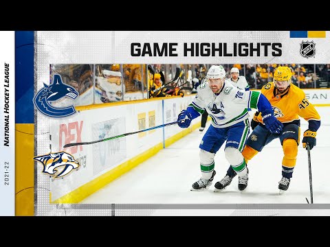 Canucks @ Predators 1/18/22 | NHL Highlights