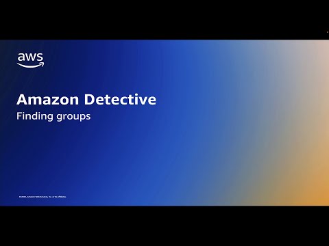 Amazon Detective Finding Groups | Amazon Web Services