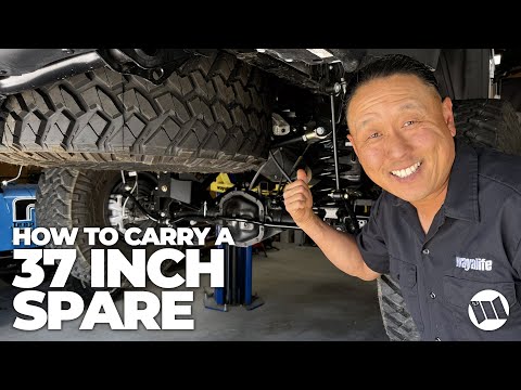 HOW TO Carry a 37 Inch Spare Tire on a Jeep Gladiator in the Factory Location