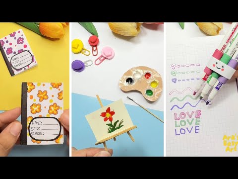 DIY 8 Easy Craft ideas / miniature craft / Paper craft/ How to make/ School Project/ Ara's Easy Art