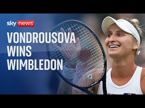 Marketa Vondrousova becomes first unseeded women's Wimbledon champion