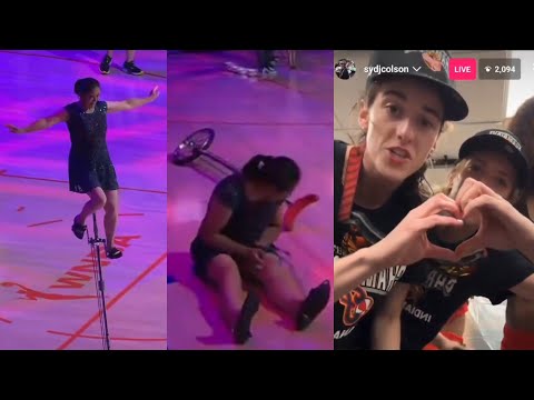 Caitlin Clark sends love to Red Panda after hard fall during WNBA halftime show