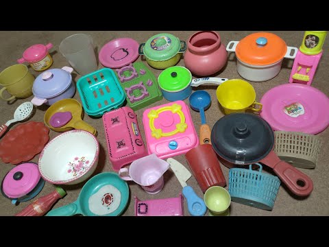 ASMR - unboxing cute miniature kitchen toys set compilation