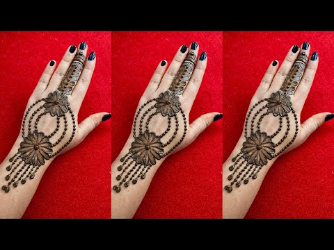 Dotted Trick Beautiful Mehendi Design For Using Cottonbuds 🥰|| Trick Mehendi Design || viral video 