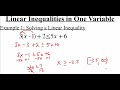 Solving Linear Inequalities in One Variable